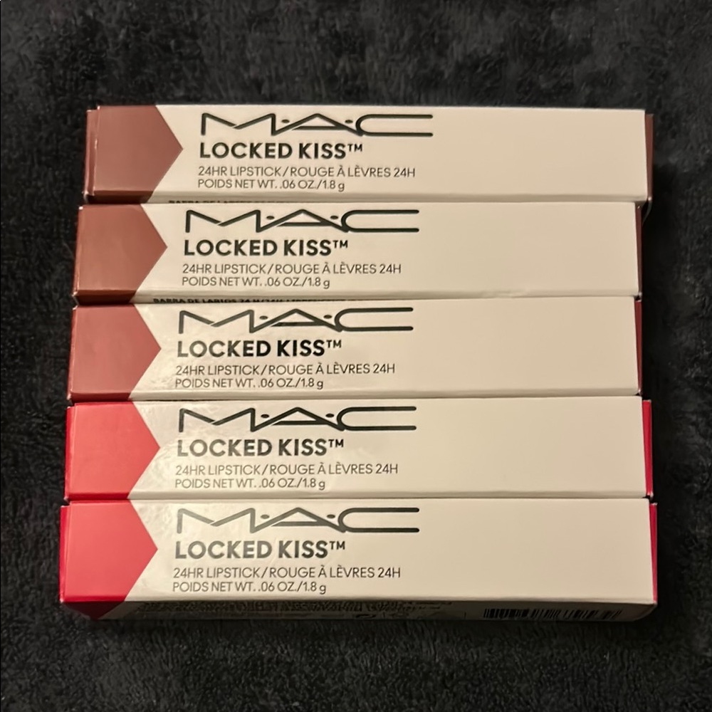 MAC Locked Kiss Lipstick Collection - Bold Shades - 24 HR Long Wear